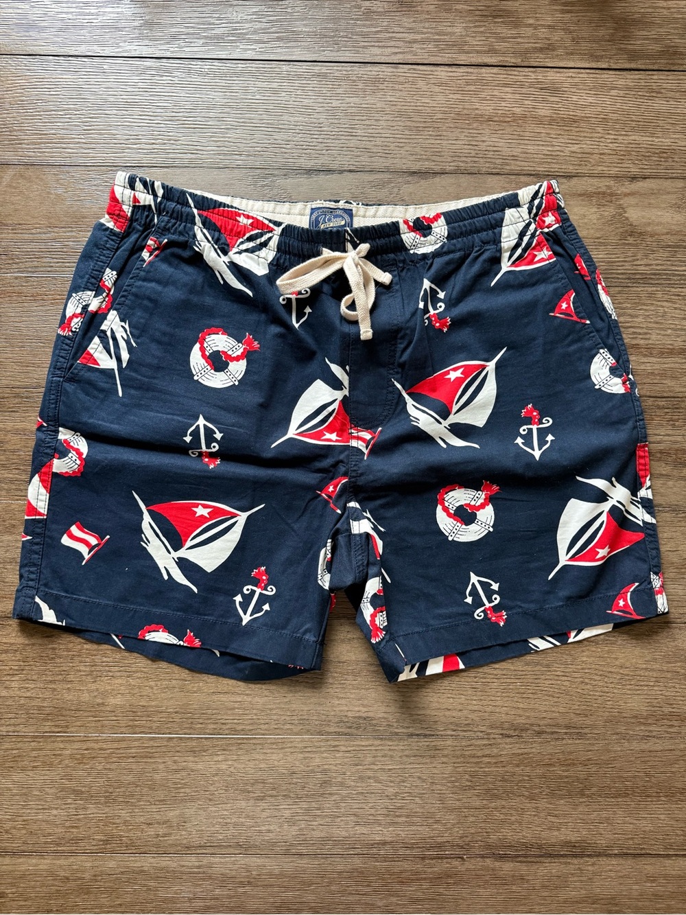 JCrew - Men’s Navy Blue Shorts with Nautical Print
